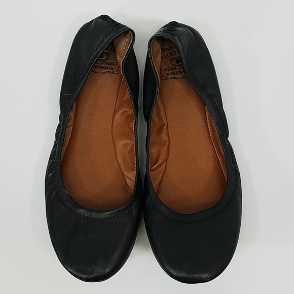 Lucky Brand Shoes - Lucky Brand Leather Black Flat Shoes Size 8